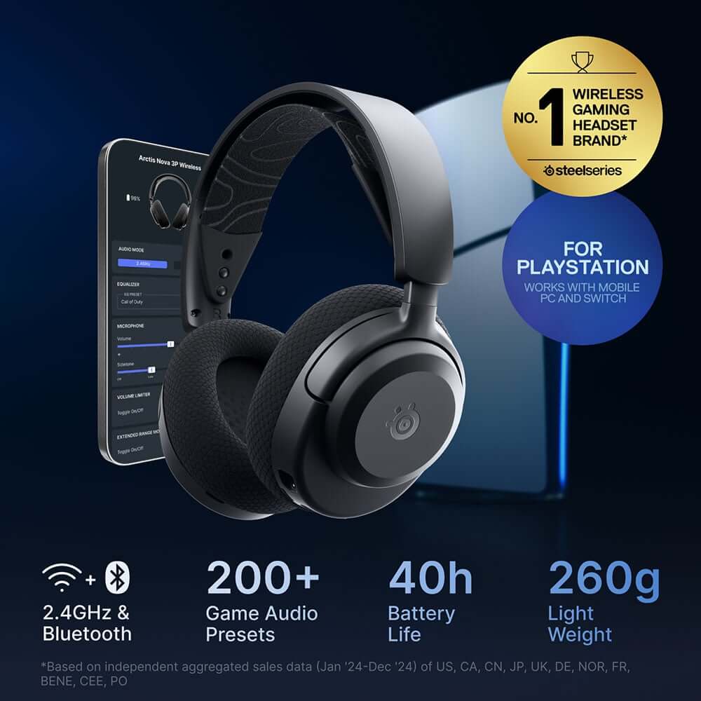 หูฟังไร้สาย STEELSERIES ARCTIS NOVA 3P สีดำ_1